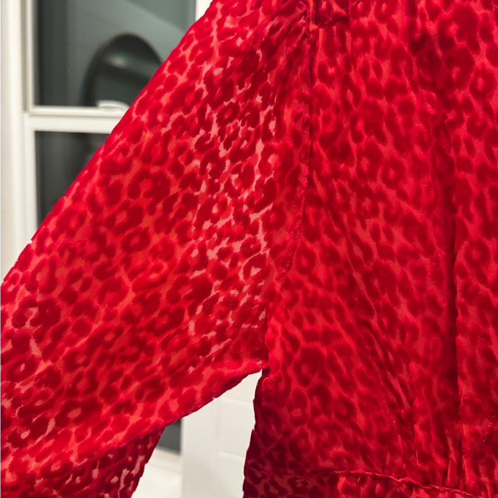 The Kooples
Flocked Leopard-Pattern Mini Dress NWT - image 4